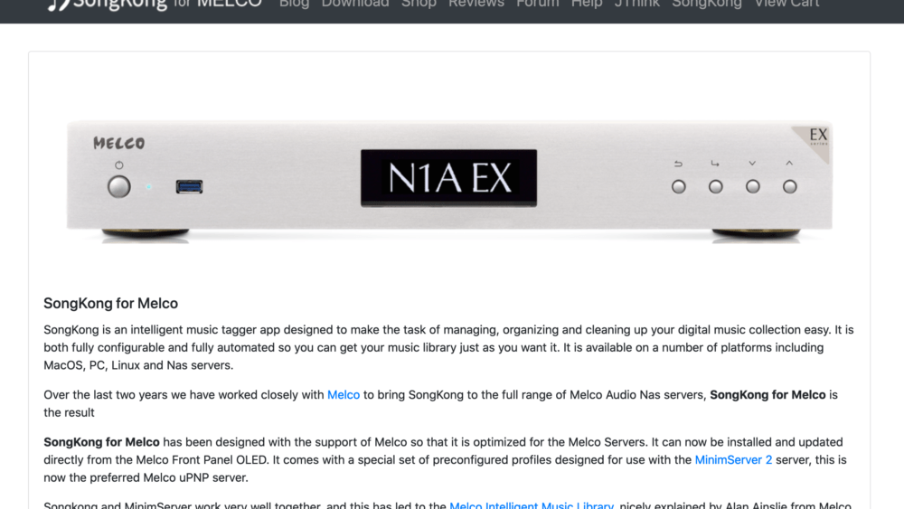 Songkong Music Tagger on Melco – A Rough Guide!