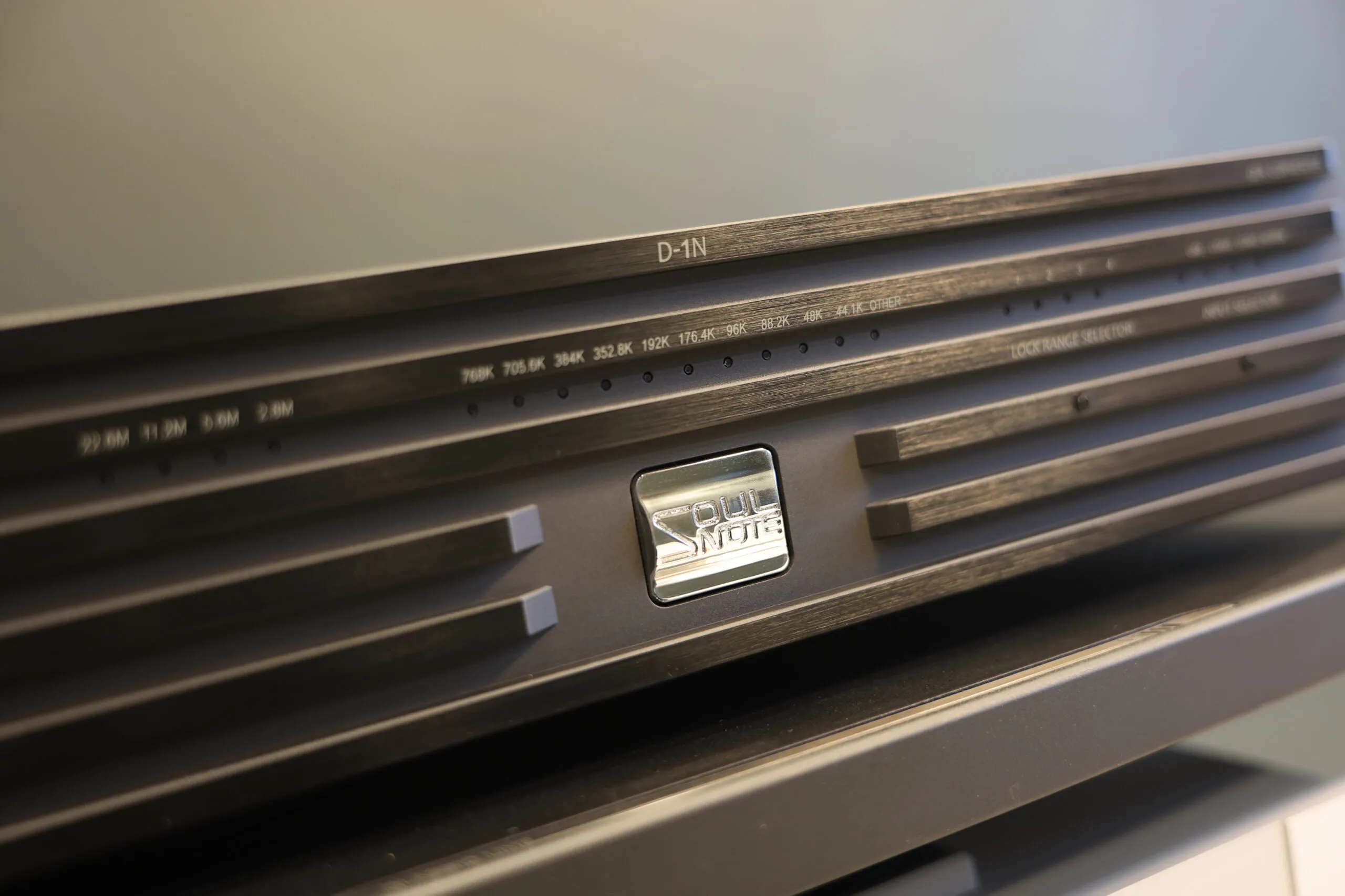 A close-up of the Soulnote D-1N DAC.