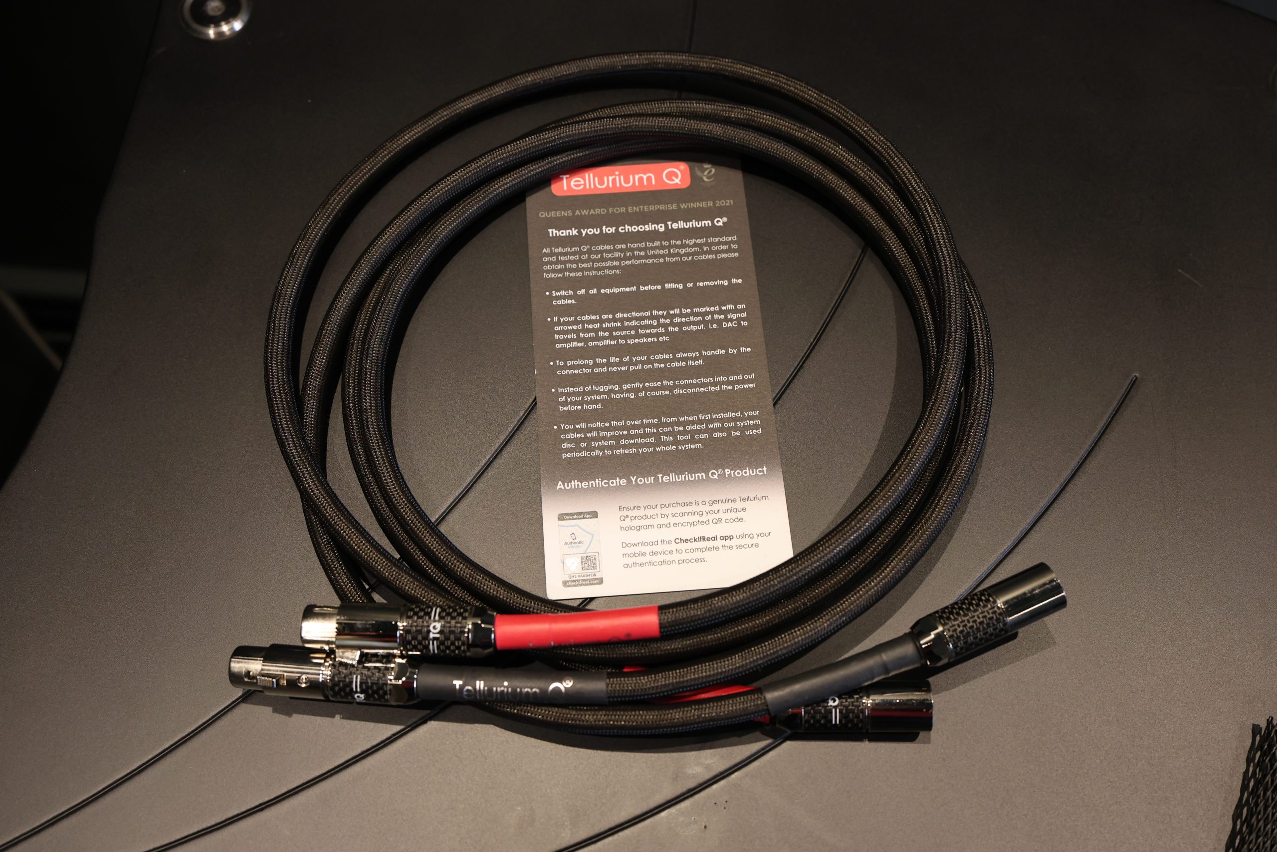 Tellurium Q Black Diamond XLR Interconnect Cable @ Audio Therapy