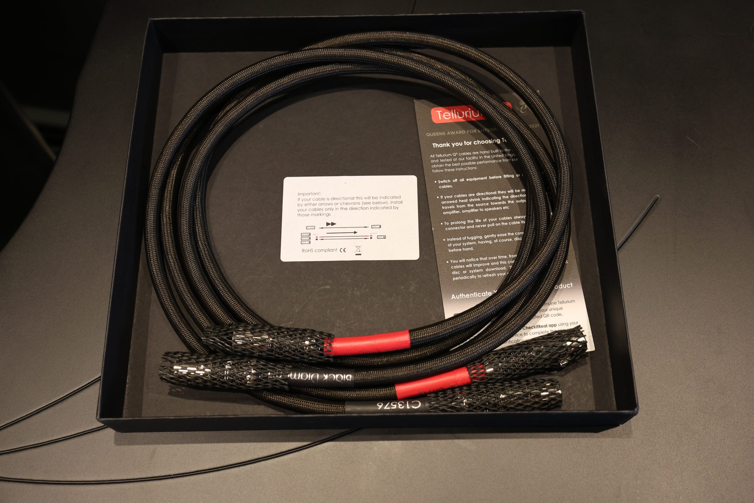 Tellurium Q Black Diamond XLR Interconnect Cable @ Audio Therapy