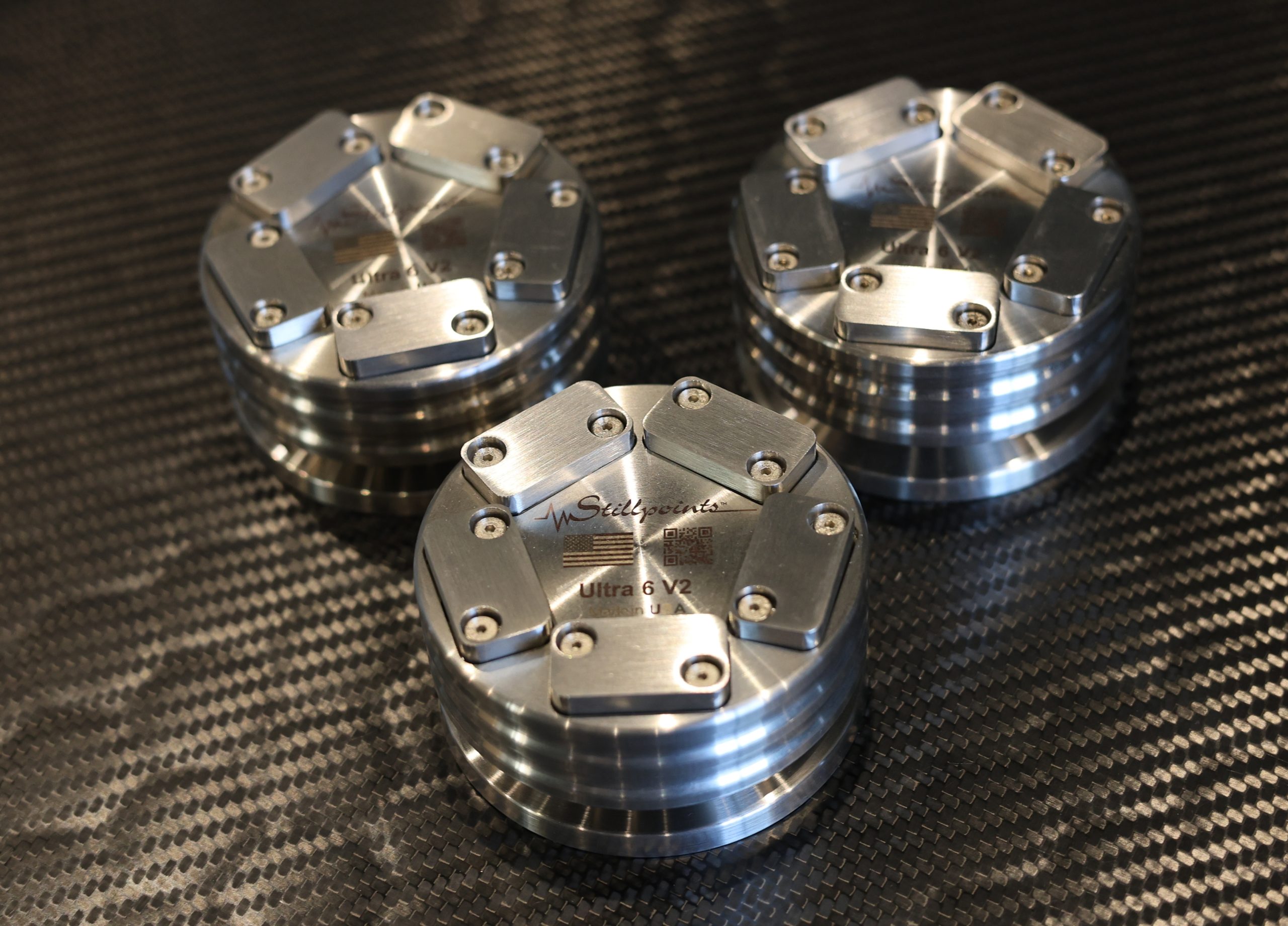 Stillpoints Ultra 6 V2 x 3 with Ultra Bases @ Audio Therapy