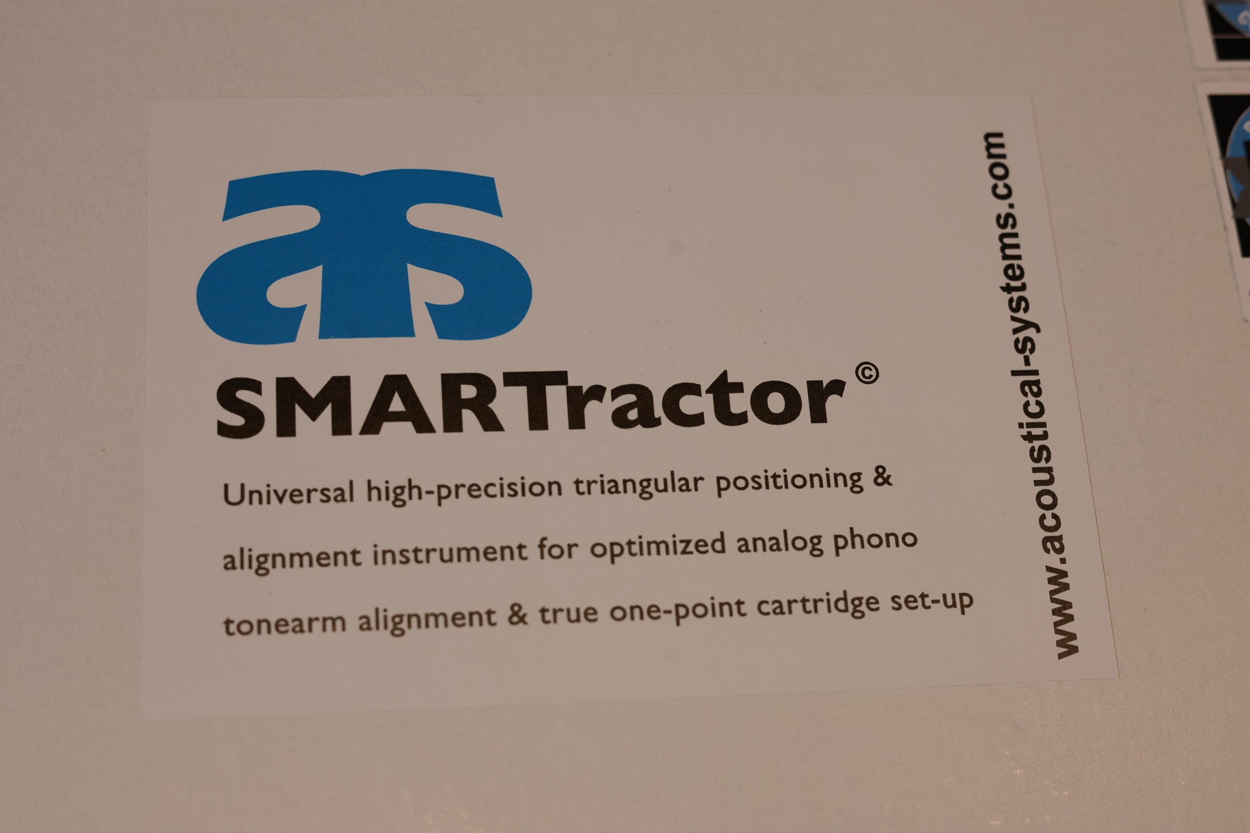 Acoustical Systems SMARTractor Phono Alignment Tool @ Audio Therapy