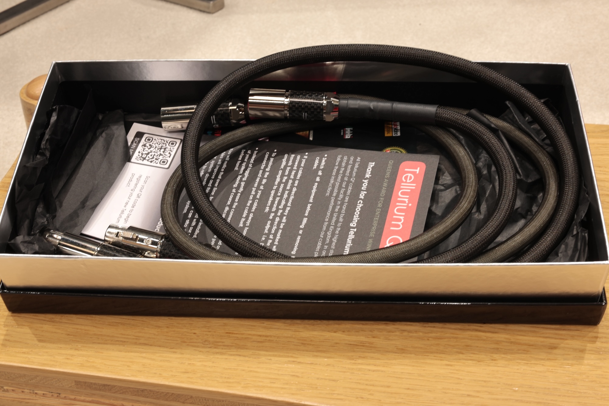 Tellurium Q Black Diamond XLR Interconnect @ Audio Therapy